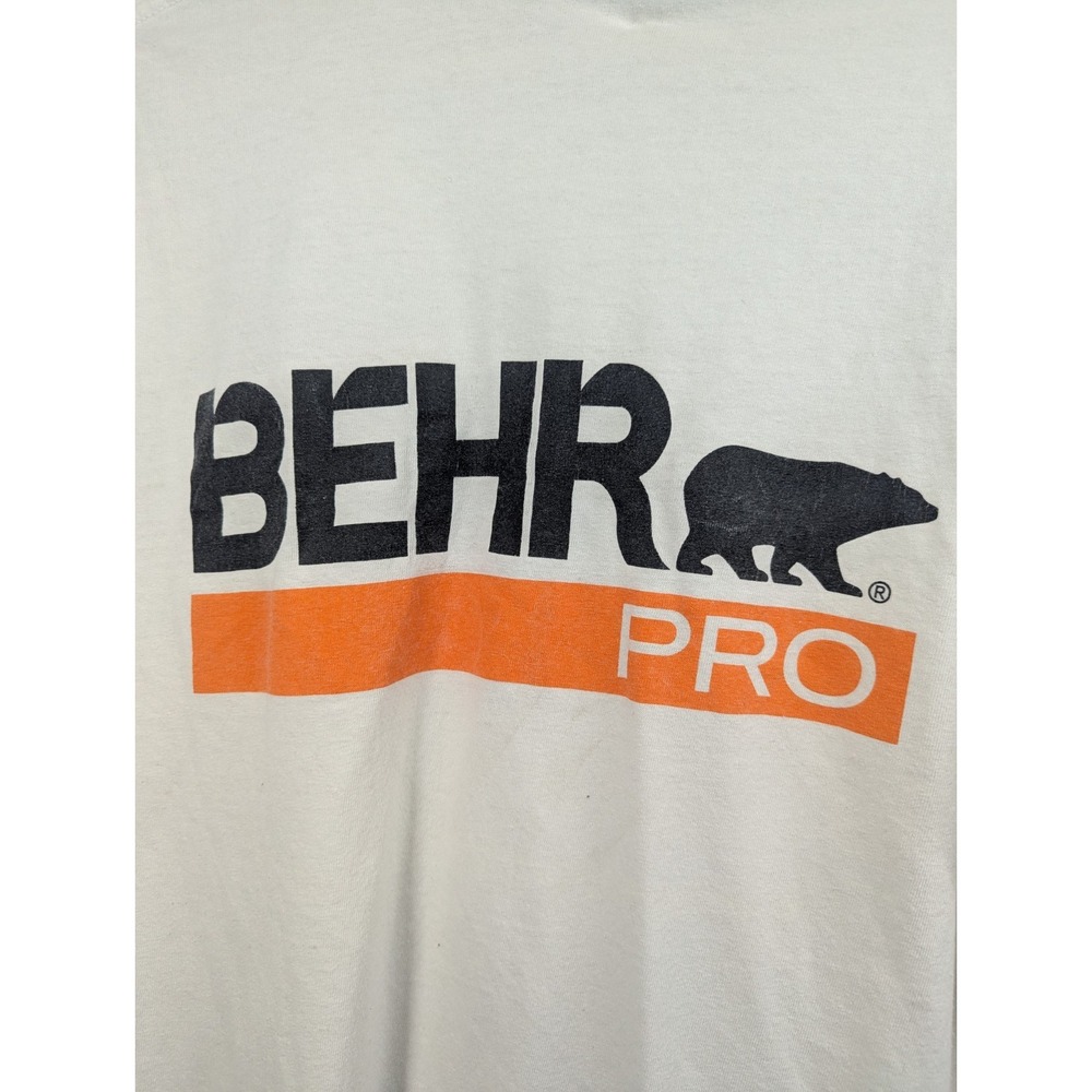 Home Depot Pro Extra Behr Pro Paint Short Sleeve White Orange T-Shirt LARGE - Picture 5 of 5